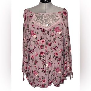 Warehouse One Floral Blouse